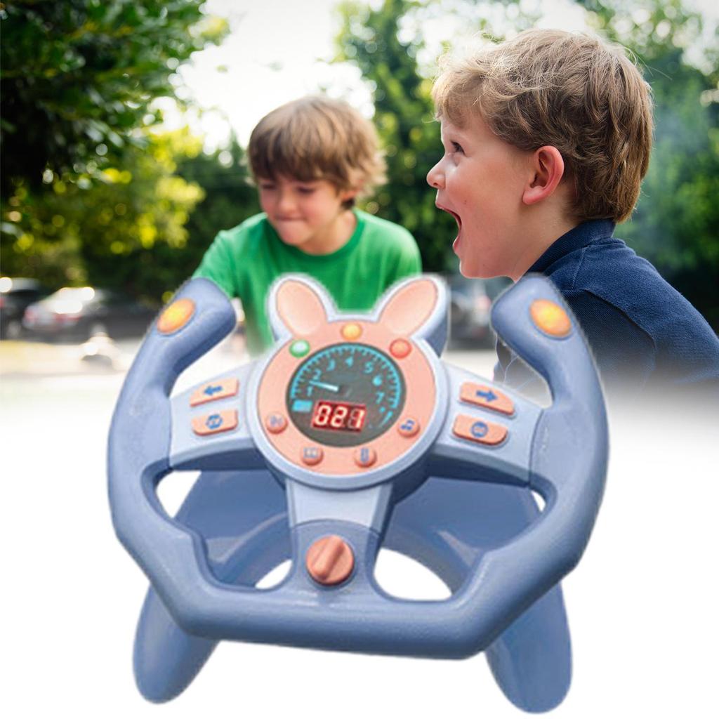 Steering Wheel Toys Car Driving Toy Funny Early Education W/Light Music 
