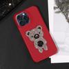 Handyhülle aus Kunstleder mit Diamant-Bärenmuster für iPhone16 15 14 13 12 11Pro Pro Max Plus X XR XS Max7 8 Serie Sturzsichere Hülle