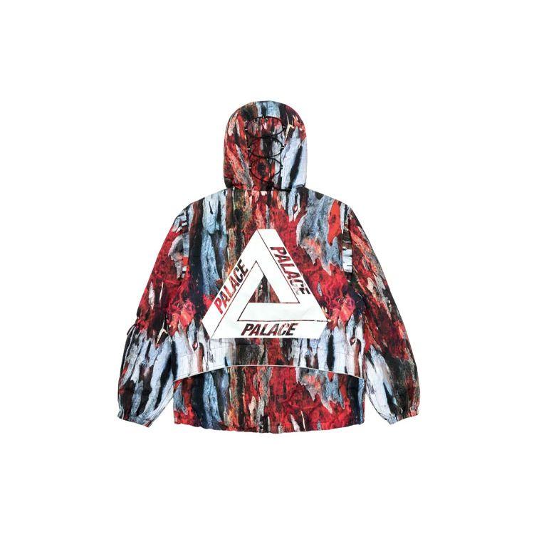 Palace FW21 Utility Jacket With Tri-Ferg Triangle Logo Print And Hood Unisex Jackets Tree-Bark P20JK006