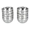 10pcs Soup Bowl 304 Stainless Steel Double Wall Reusable Salads Container Dishwasher Safe