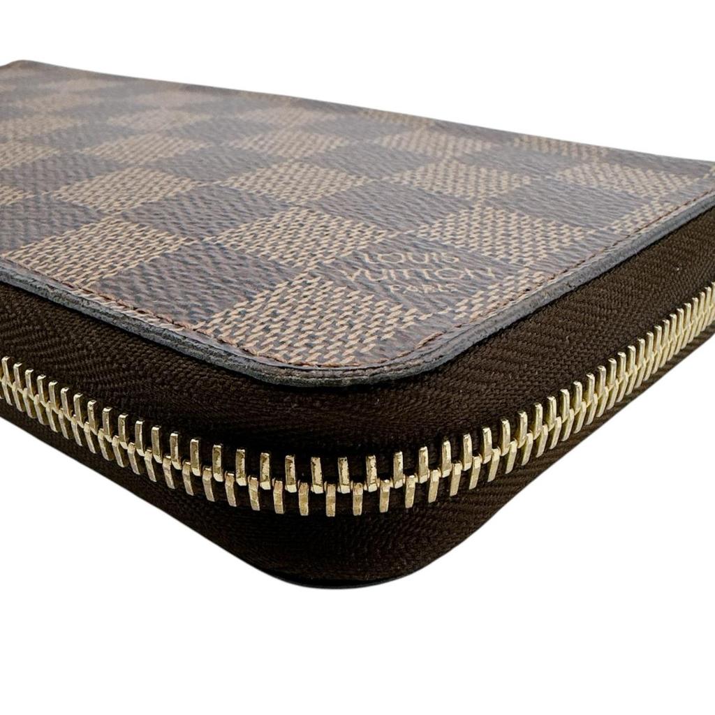 Louis Vuitton Damier Zippy Long Wallet Purse Damier Canvas Brown Unisex N41661 Used