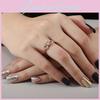 Elegant Rose Gold Two-tone Heart Cross Ring For Fashionable Young Women