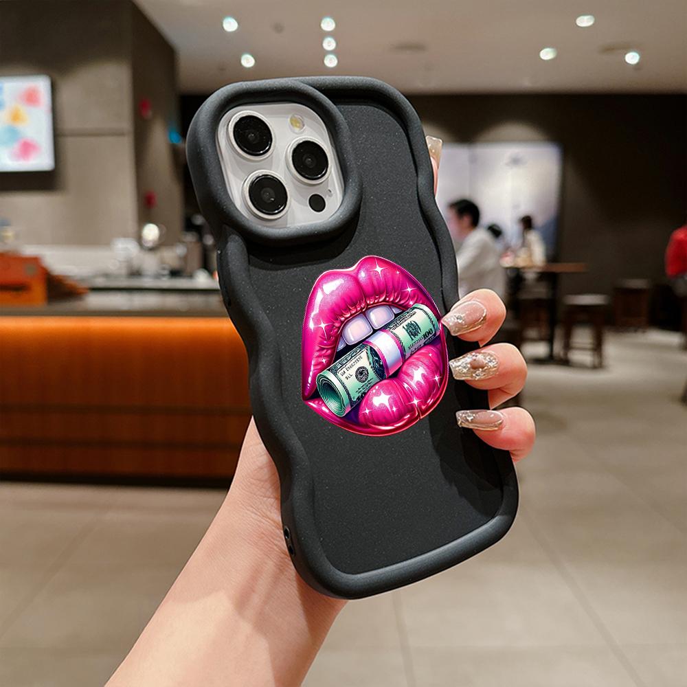LZ18 Lips kiss Wave Silicone Phone Cases for Samsung A15 S23 FE S24 Ultra A34 A54 A14 A55 Motorola G32 OnePlus Soft Cover