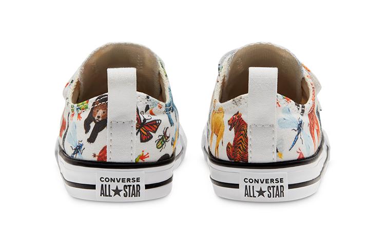 Converse All Star 2V Low Top Skateboard Shoes White Multicolor Infant And Toddler 768463C