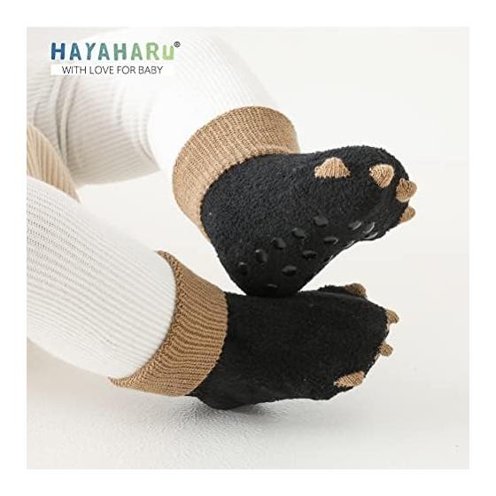 [HAYAHARU] Baby Fluffy Socks, Children's Socks, Fluffy, Cute, Cold Protection Room Socks, Baby Non-Slip, Caramel Newborn Socks, Sleeping, Cold