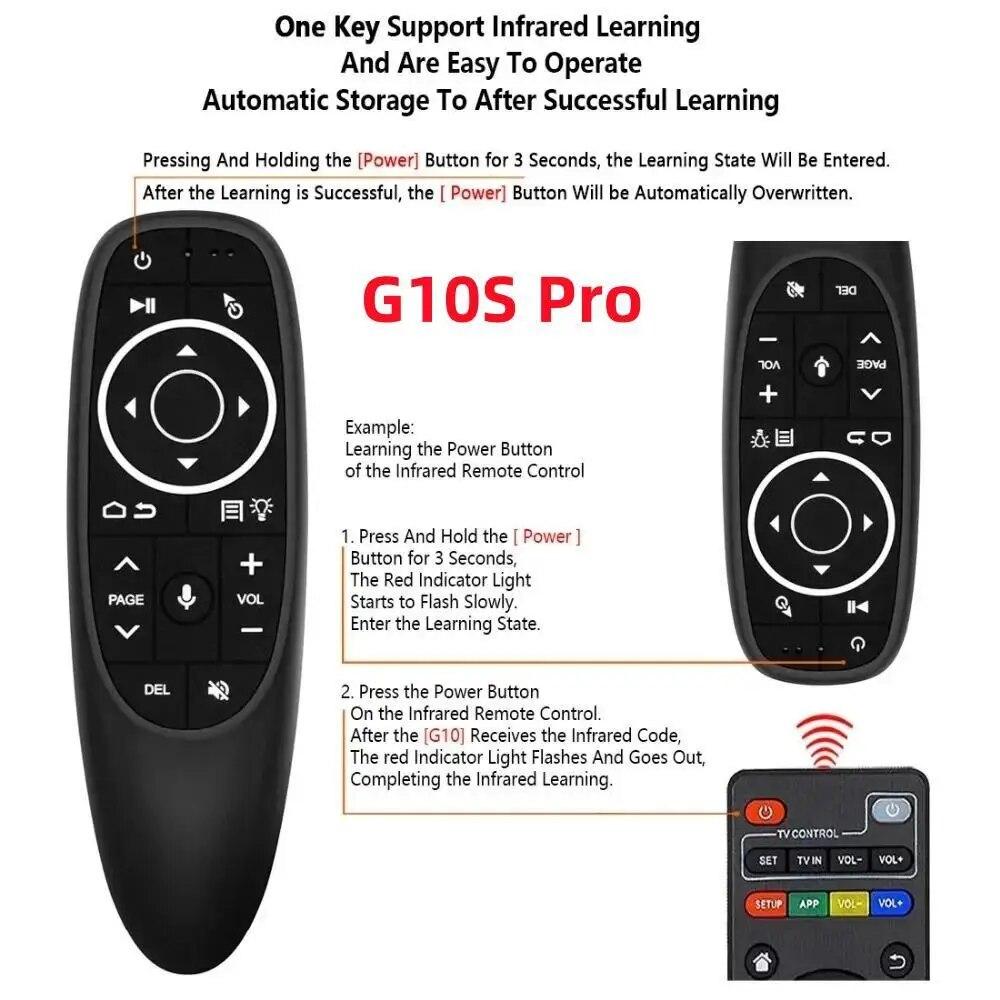G10S Sprachfernbedienung 2,4G Wireless Gyroskop Smart Air Mouse Drahtlose Fernbedienung für Android TV Box PC