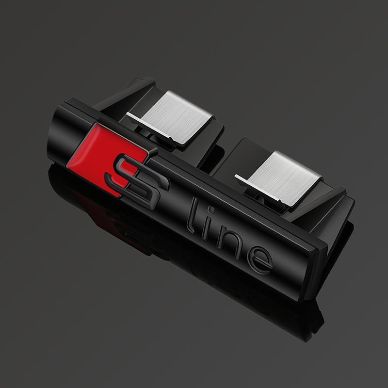 NEW hot Sline Metal Logo Car Sticker Aluminum Emblem For hot S Line Quattro A1 A3 A4 A5 A6 A7 A8 Q2 Q3 Q5 Q6 Q7 Q8 Accessories