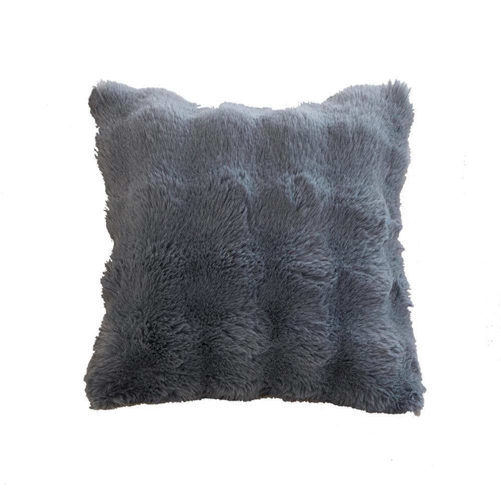 Business Gifts Souvenir PV Bubble Velvet Bedside Soft Bag Backrest Plush Square Cushion Leather Pillow