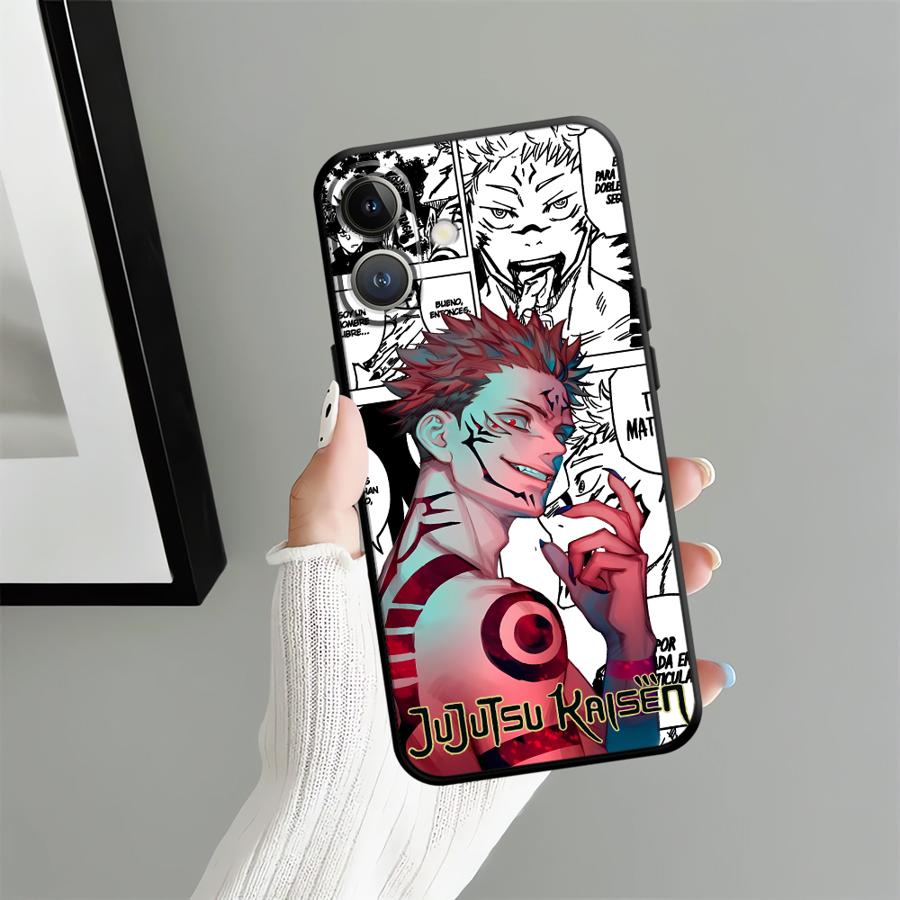 Anime J-Jujutsu K-Kaisen Case for iPhone 12 17 16 Pro Max 7 8 15 Plus X XS XR 13 Mini 11 14 17Air SE Soft Back Phone Cover