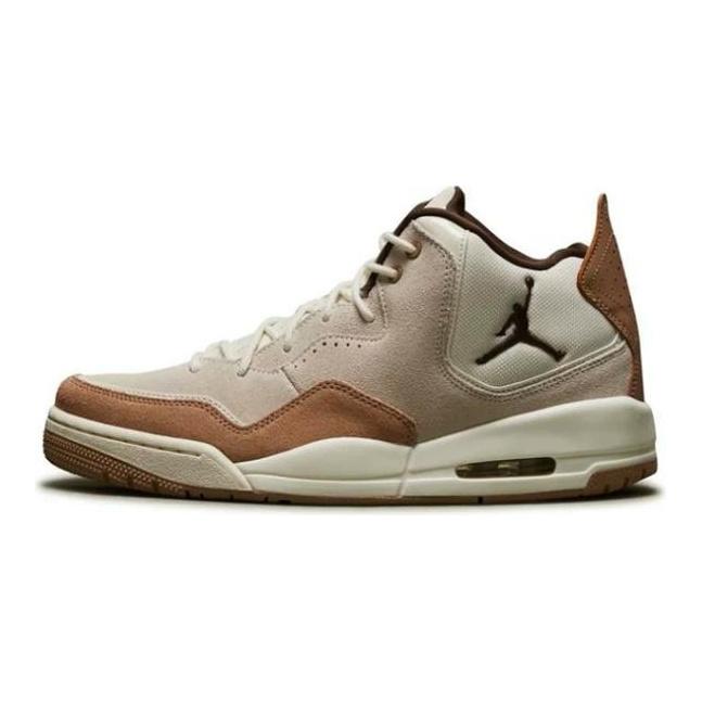 Jordan Courtside 23 Dream Back To Dunhuang 2.0 Abrasion Resistant Mid top Vintage Basketball Shoes Men's Brown White FQ6860-121(Team81-2.0)