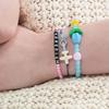 BONBEAU Black Cube Initial Color Ball Bracelet