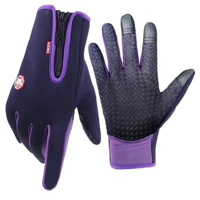 Winter Thermo-Handschuhe Herren Outdoor Radsport Sport Winddicht Wasserdicht Radfahren Skifahren Rutschfest Touchscreen Reißverschluss-Handschuhe