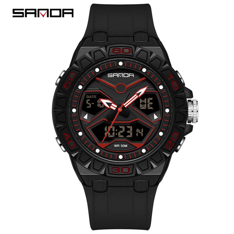 Sanda Student Waterproof Multifunction Sports Watch with Luminous Alarm