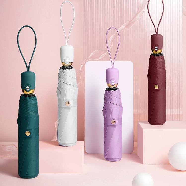 Strong Wind Resistant 3 Folding Automatic Umbrella Men Parasol Women Rain 8 Ribs