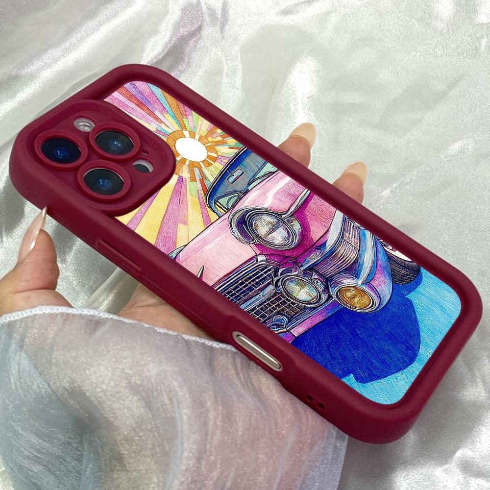 JT171 Klasyczny Samochód Vintage do iPhone 17 16 15 14 Pro Max Samsung S26 S25 Ultra A17 A16 A07 A56 A15 Xiaomi 15T Redmi 15c 14C Note 13 14 Miękkie Etui TPU