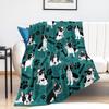 Cat Flower Digital-printed Polyester Bedroom Velvet Flannel Soft Sofa Cover Blanket Fleece Soft Sofa Cover Blankets for Beds
