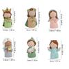 Christmas Nativity Figurines Resins Nativity Scene Statue with Stable Holy Family Statue Table Centerpieces Home Decors