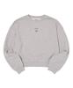 KIRSH Dewey Cherry Crop Sweatshirt [Melange Gray]