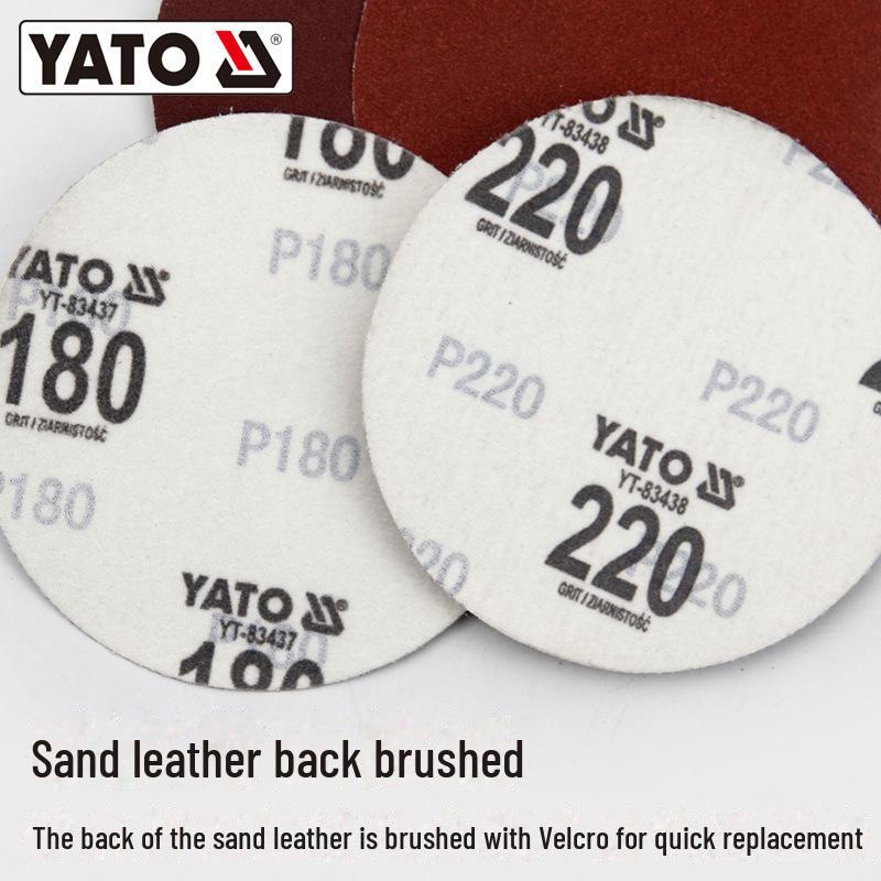 YATO Self-Adhesive Circular Sandpaper for Angle Grinders and Pneumatic Polishers
