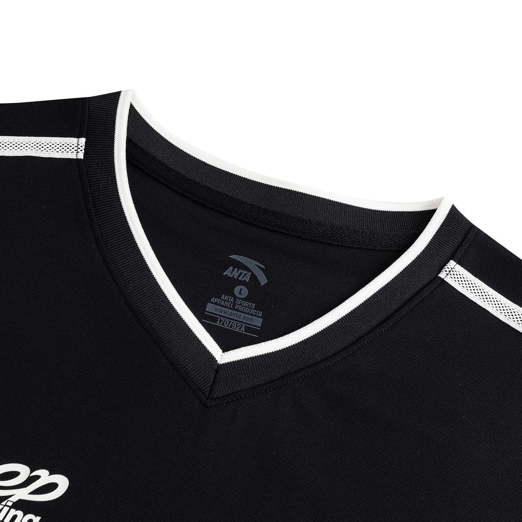 Anta Life Short Sleeve Knitted T-Shirt Summer 2026 Women tops Black 962628118-2