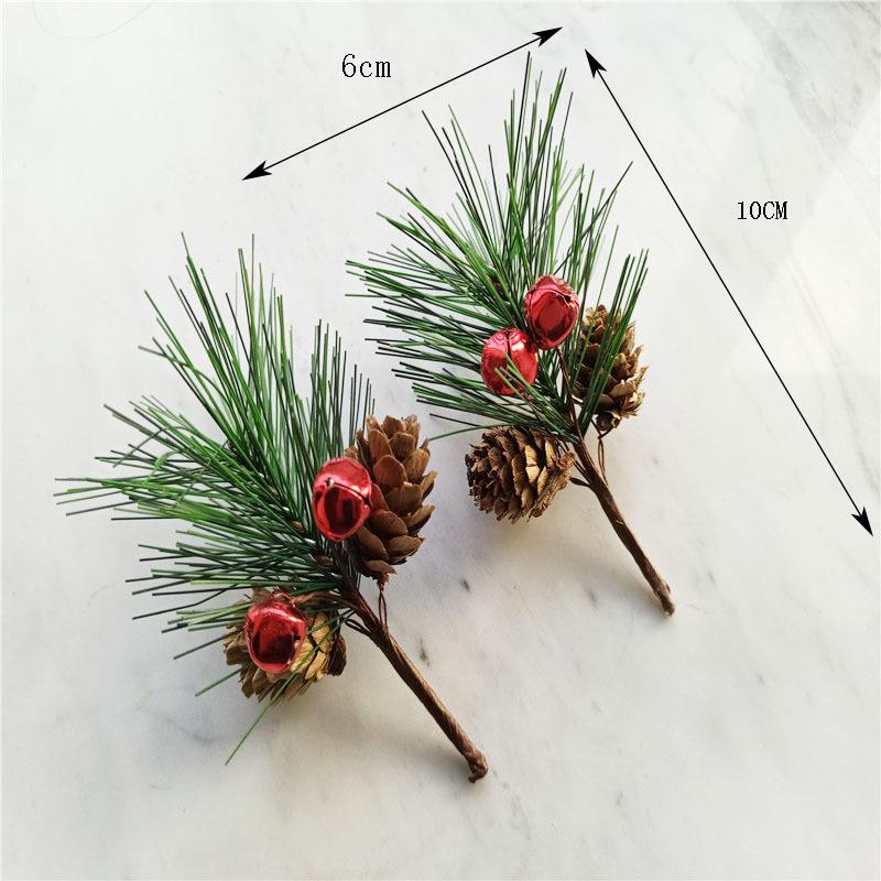 Artificial Pine Needle Greenery & Red Berry Bouquet for Holiday DIY & Gift Packaging