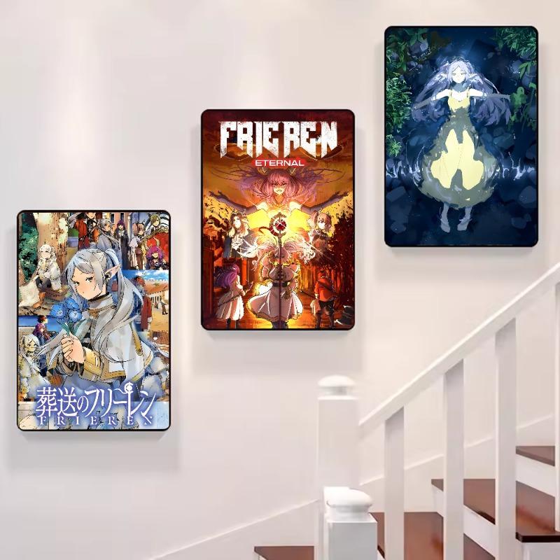 Frieren Anime Poster HD art sticky wall waterproof home living room bedroom bar aesthetic decoration