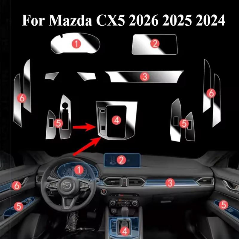 Auto Central Control Screen TPU Navigation Anti Scratch Interior Protection Film GPS Navigation For MAZDA CX-5 2024 2025 2026