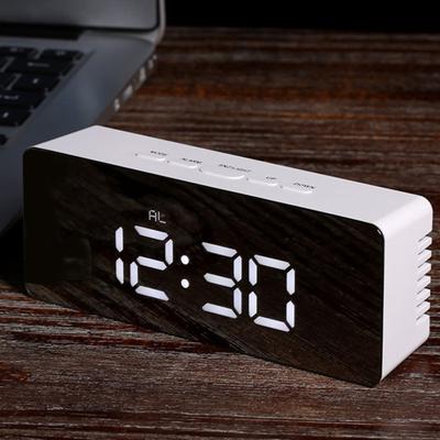 12H/24H ładowanie USB cyfrowy wyświetlacz LED termometr lustrzany drzemka budzik