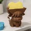 3D Printed Cow Shape Sponge Holder with Drainage Holes Draining Rack  Apartment