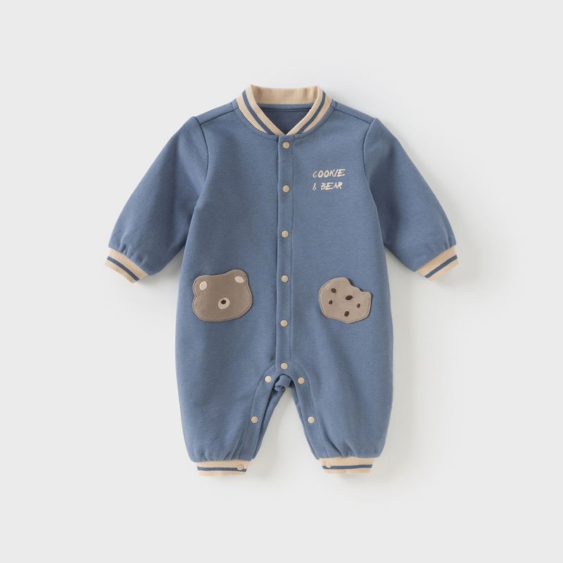 David Bella Baby Boy Romper Stylish Jumpsuit 2026 New Spring Outfit Newborn Onesie Gray Blue [Ready Stock] 66