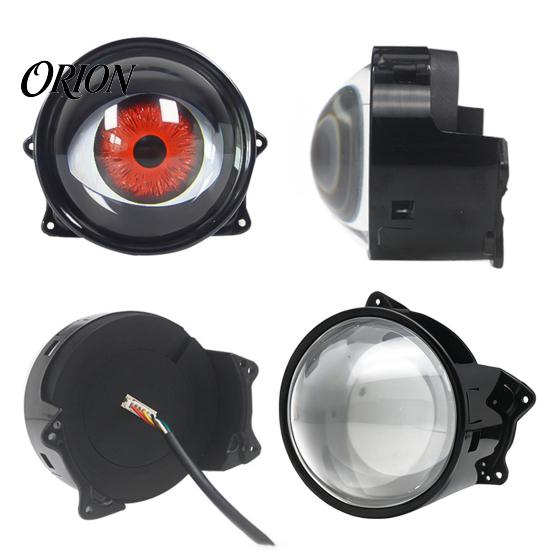 Universal Vehicle Projection Kit Dynamic Eye Car Light, Demon Synchronized RGB Animation Lamps, Devil Headlight Projector 6/33 Mode Remote Control