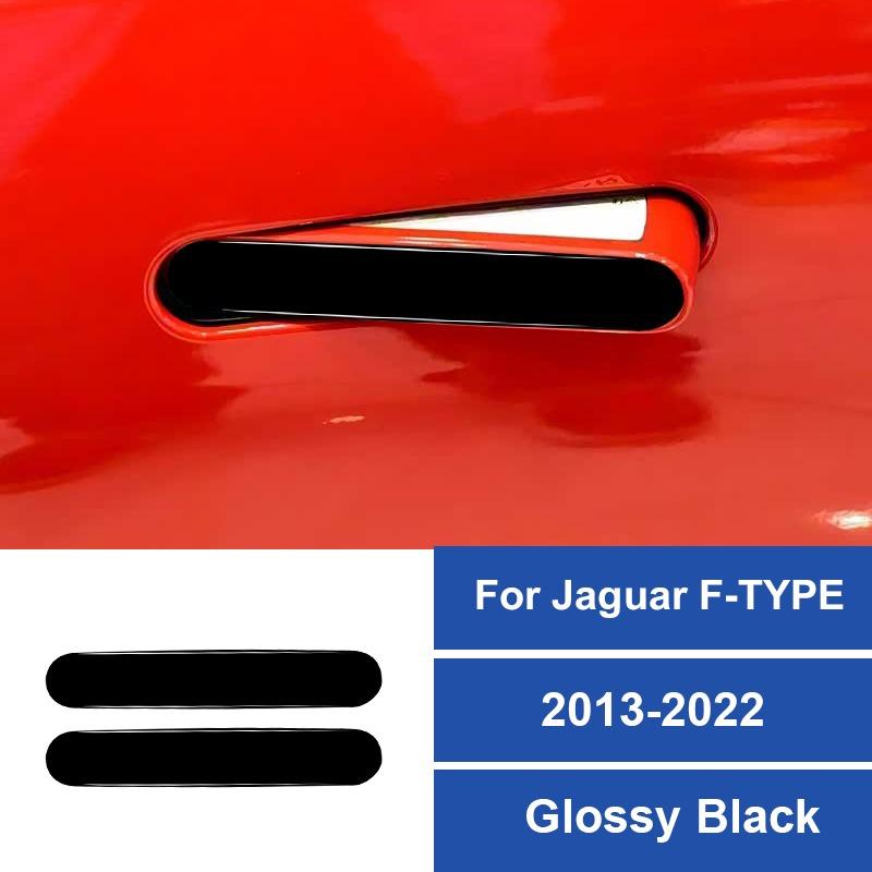 2PCS Real Carbon Fiber Car Door Handle Decoration Sticker For F-Type 2013-2022 Car Exterior Accessories
