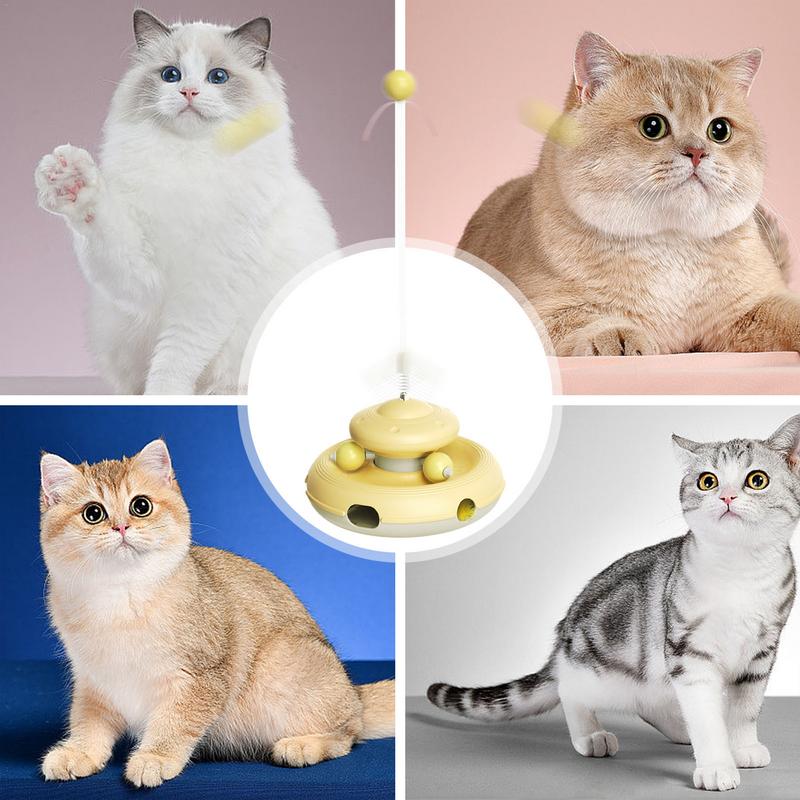 Katzen-Teaser-Stab mit Ball Rutschfeste Schienen-Ball-Teaser-Spielzeuge Mehrzweck-Schnitt-Katzenspielzeug Lustiges Haustierspielzeug zur Unterhaltung und Bewegung