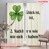 2pcs 2D Flat Printing Window Treatment Curtains Luck Neighbors Have 100% Polyester Without Electricity Family Party for All