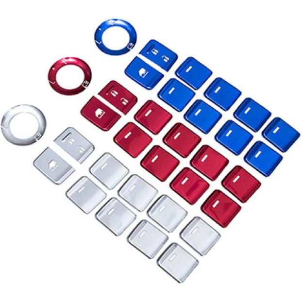 Car Window Lift Switch Button Cover Trim Sticker Compatible with Mazda CX-8 CX-5 KF CX-4 CX5 2018-2024 Interior Accessories(Red)