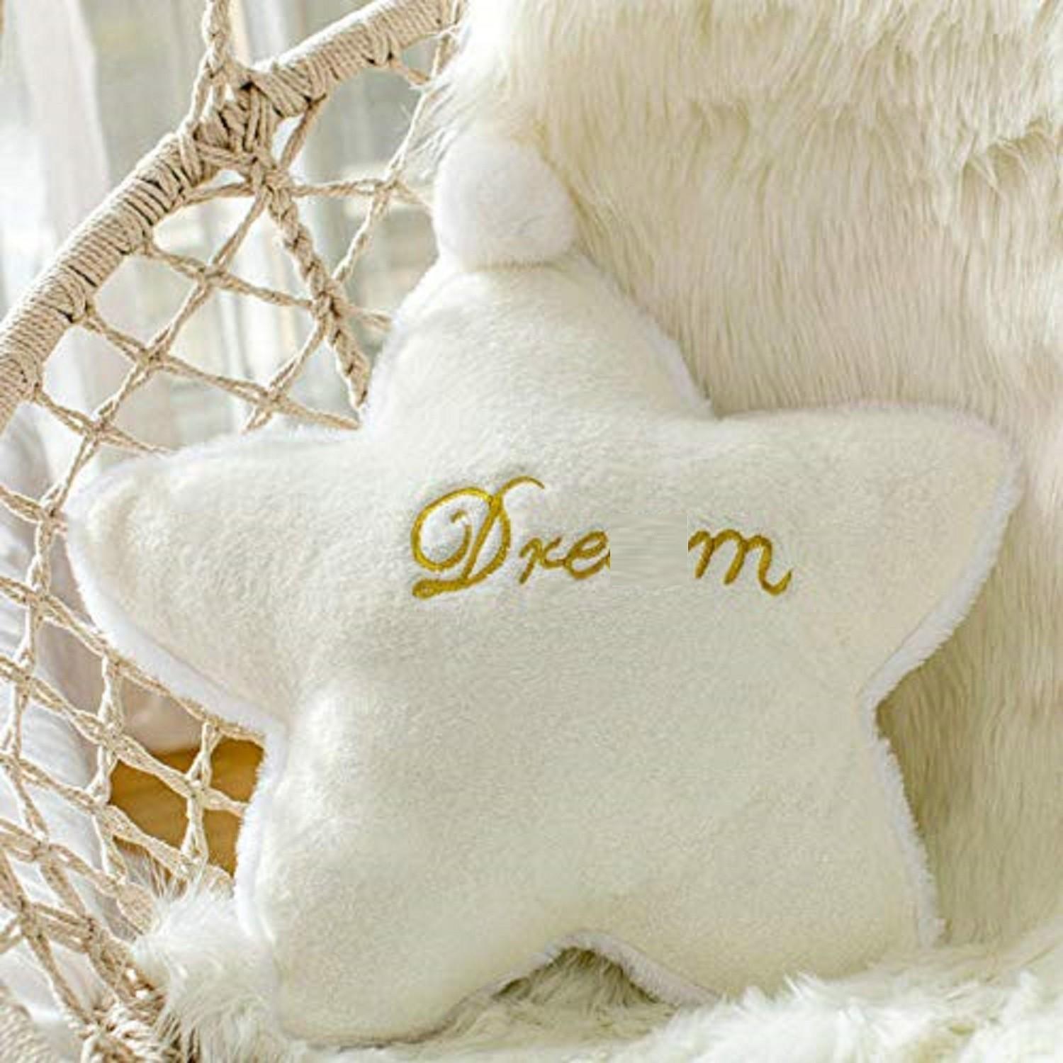 @ Star Shaped Fluffy Fur Velvet Cushion For Kids 210Gm Zr-7052-60%Off