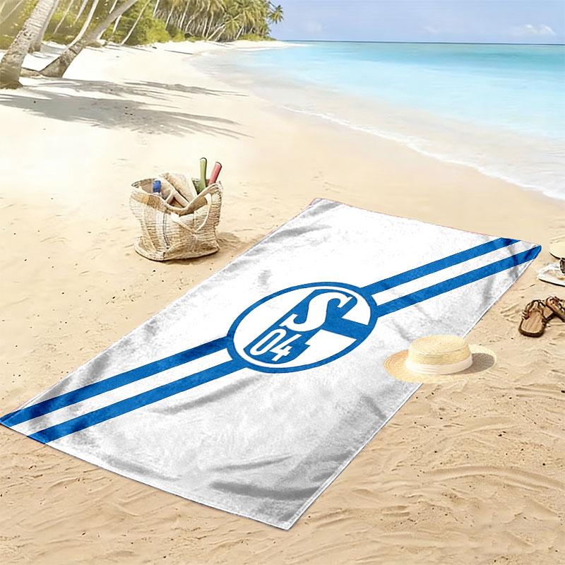 Asciugamano da Spiaggia Schalke, Asciugamano Grande Morbido ad Asciugatura Rapida per Spiaggia Campeggio Nuoto