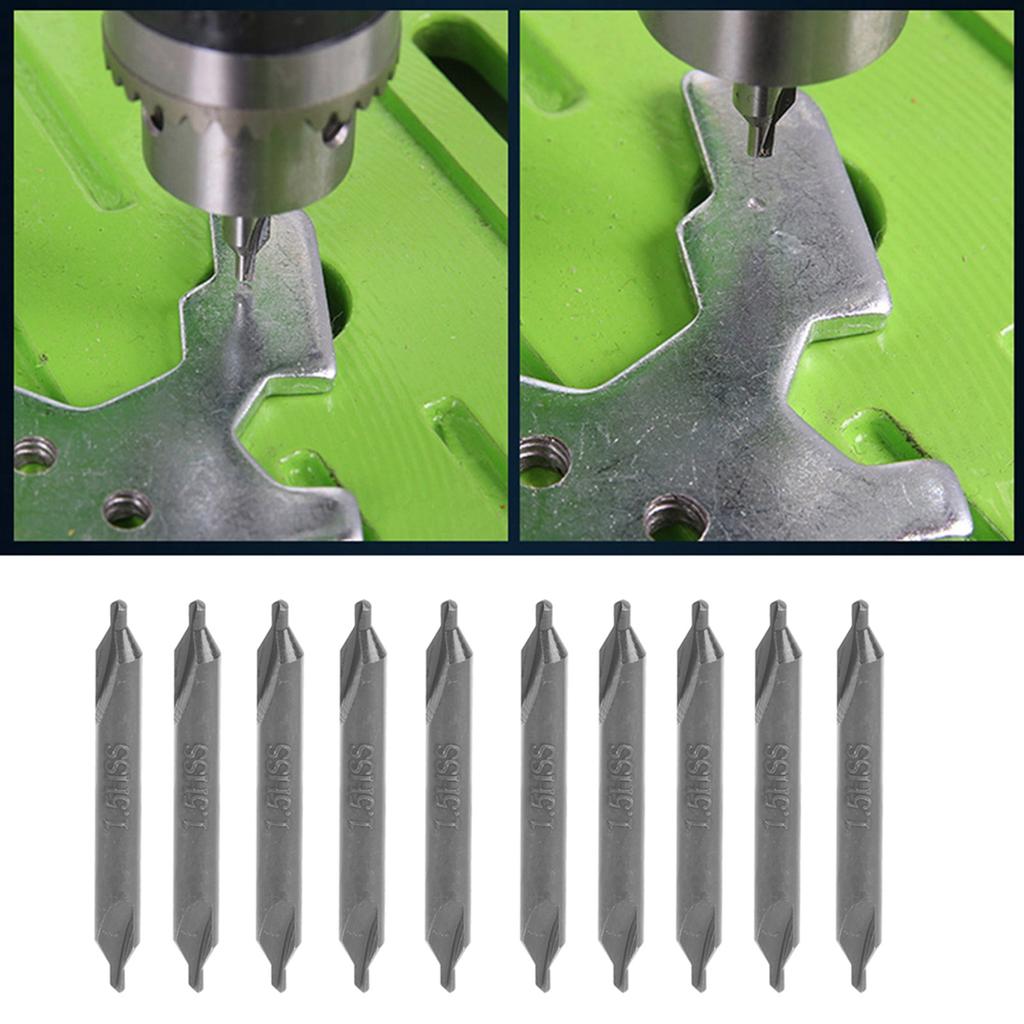 10Pcs Center Drill Bit HSS AType for Die Stainless Steel AllGround Spiral Positioning 1.5mm