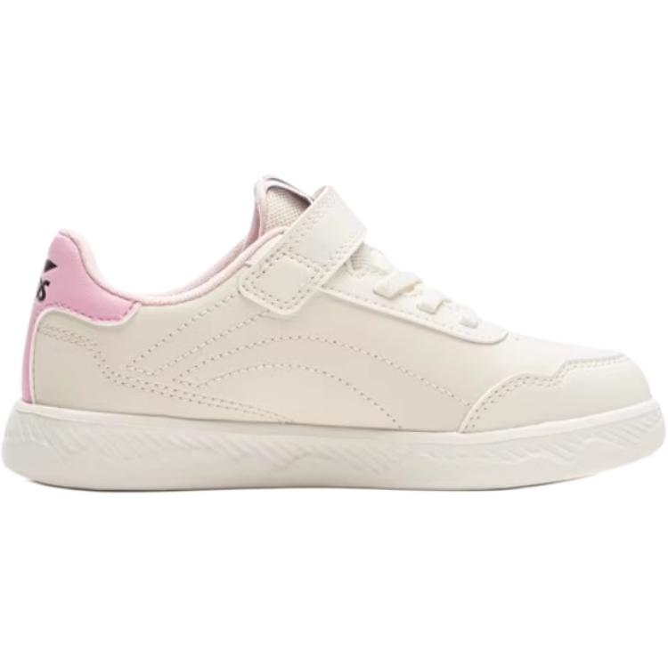 Li Ning Kids Sports Lifestyle Synthetic Leather Comfortable Versatile Shock Absorption Low Top Kids Sneakers Kids Sneakers Off-White YKNV073-2