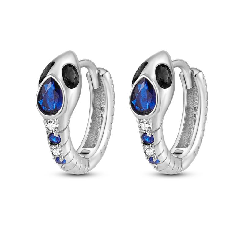 Orstarry 925 Silber Blauer Zirkon Sternenhimmel Ohrring Original Schmuck Creolen Damen Schmuck Party Trendige Geschenke