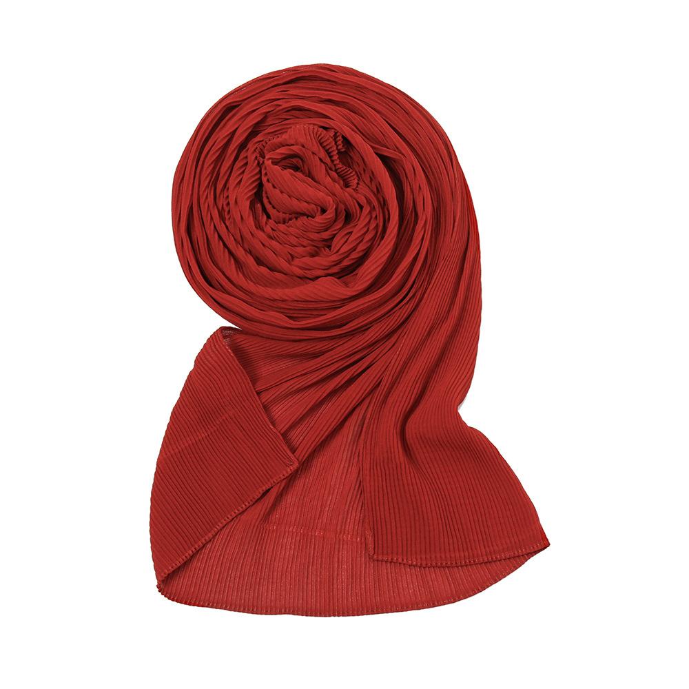 New Autumn Chiffon Wrinkles Scarf For Women Lady Solid Color Thin Scarves Soft Shawl Foulard Viscose Spring Female Wrap Shawls