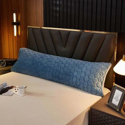 Funda de almohada negra suave para parejas, funda de almohada King Queen, decoración del hogar, funda de almohada larga acolchada de felpa de terciopelo de Color sólido a la moda