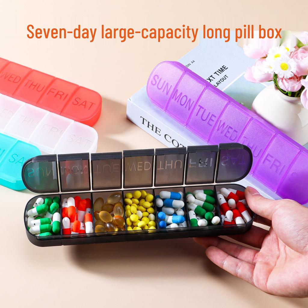 7-Day Mini PP Material Medicine Storage Box - Portable and Household Use