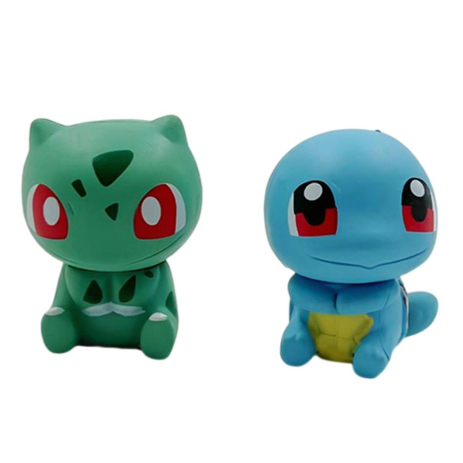 6pcs Pokemon Pikachu Anime Toys Dolls for Kids Action Figure Toy Charmander Squirtle Cartoon Doll Boys Girls Child Birthday Durable Gift