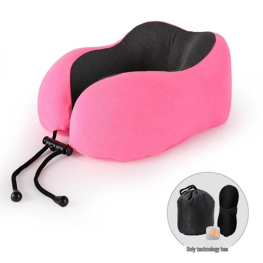 U-Shaped Memory Foam Travel Neck Pillow for Airplane and Car Support