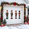 Holiday Party Magnets 4Pcs Christmas Nutcracker Magnetic Decoration for Garage Door, Festive Vintage Soldier Fridge Magnet, Waterproof Dcor