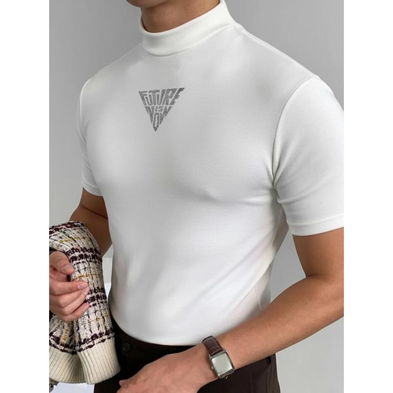 Men s Comfort Short Sleeve T-Shirts Loose Fit Lightweight Summer Beach Tees XXL белый