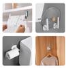 Storage Hanger L Shape Plastic Wall Mounted Towel Hanger L Holder Self-adhesive Waterproof Paper Roll Organizer