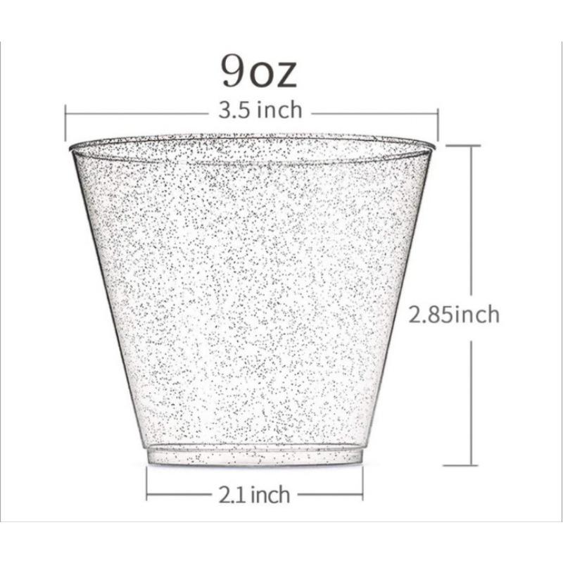

10 шт./компл. 9 унций 270 мл одноразовые пластиковые стаканчики для десерта сока стаканчик для мороженого на день рождения вечеринка домашняя вечеринка свадьба принадлежности 10pcs серебряный