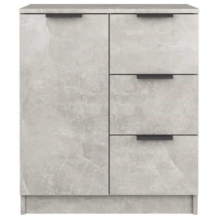 VidaXL Buffet Gris béton 60x30x70 cm Bois d'ingénierie 811083